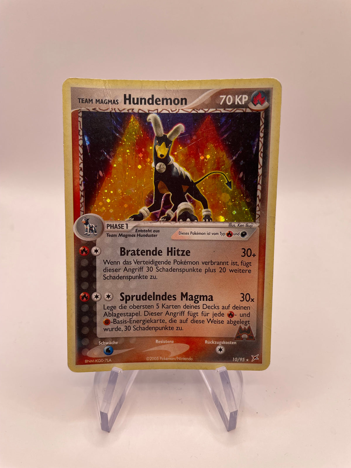 Pokemon Karte Holo Hundemon 10/95 Deutsch
