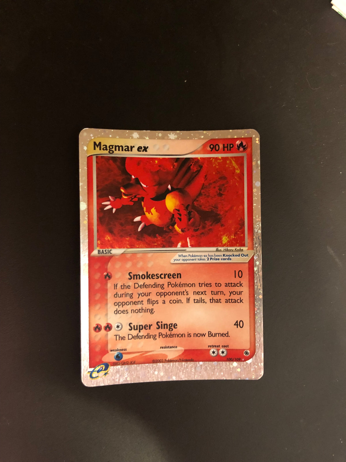 Pokemon Karte Ex Magmar 100/109 Englisch