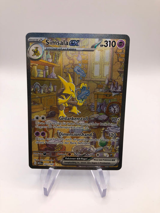 Pokemon Karte EX Alt-Art Simsala 201/165 Deutsch