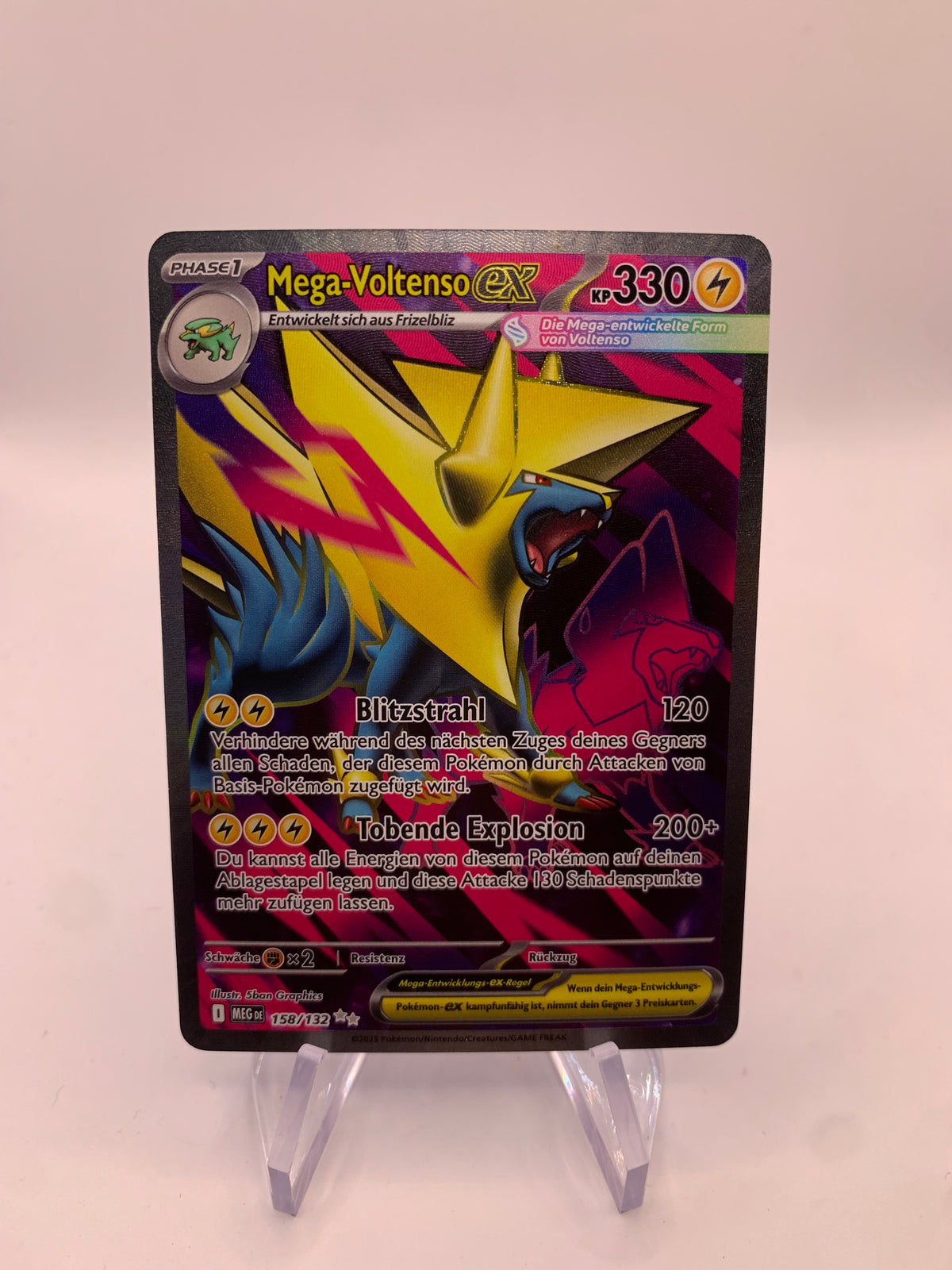 Pokemon Karte Ex Mega Voltenso 158/132 Deutsch