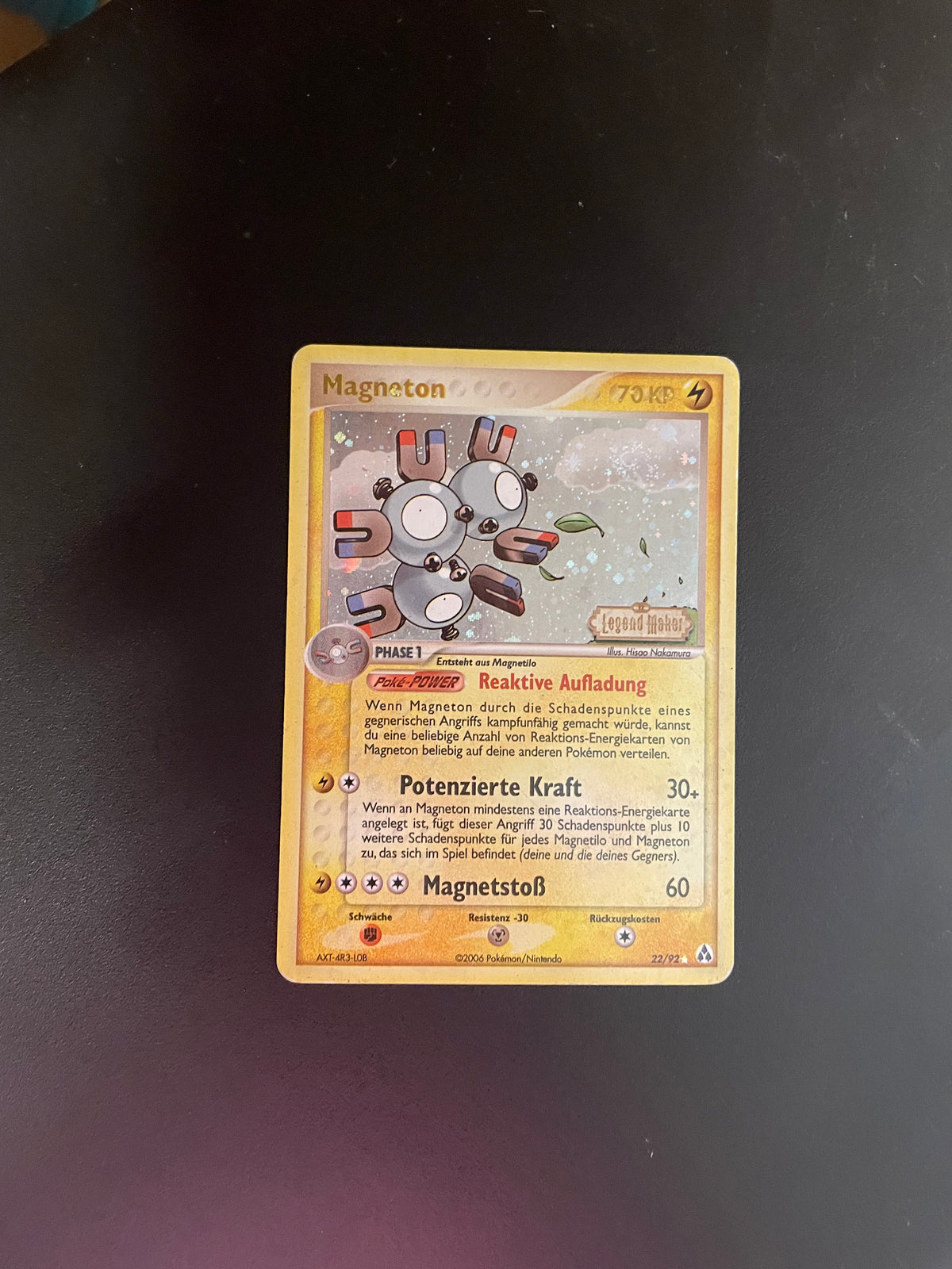 Pokemon Karte Holo Magneton 22/92 Deutsch