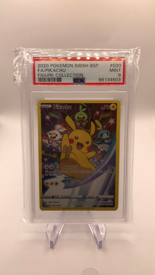 Pokemon Karte PSA 9 Art Rare Promo Pikachu SWSH020 Englisch
