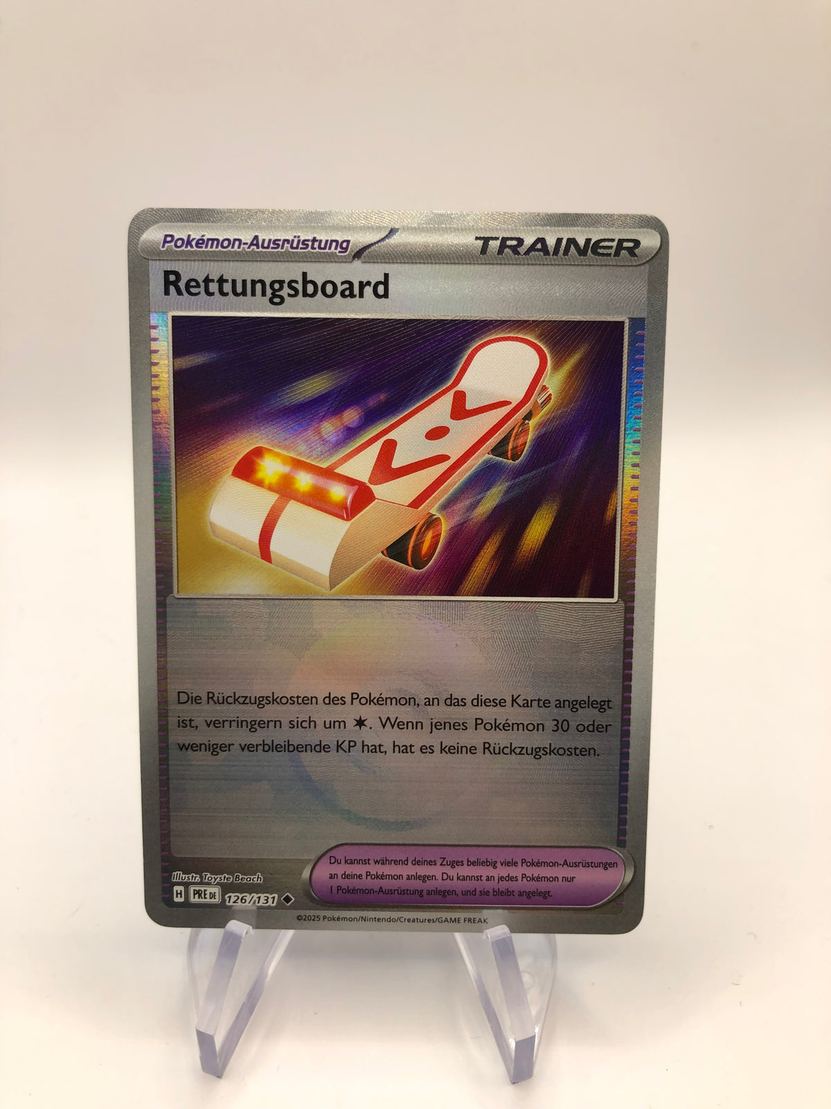 Pokemon Karte Revers Trainer Rettungsboard 126/131 Deutsch
