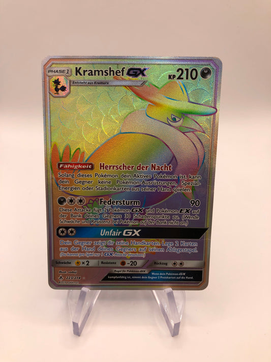 Pokemon Karte GX Rainbow Kramshef 223/214 Deutsch