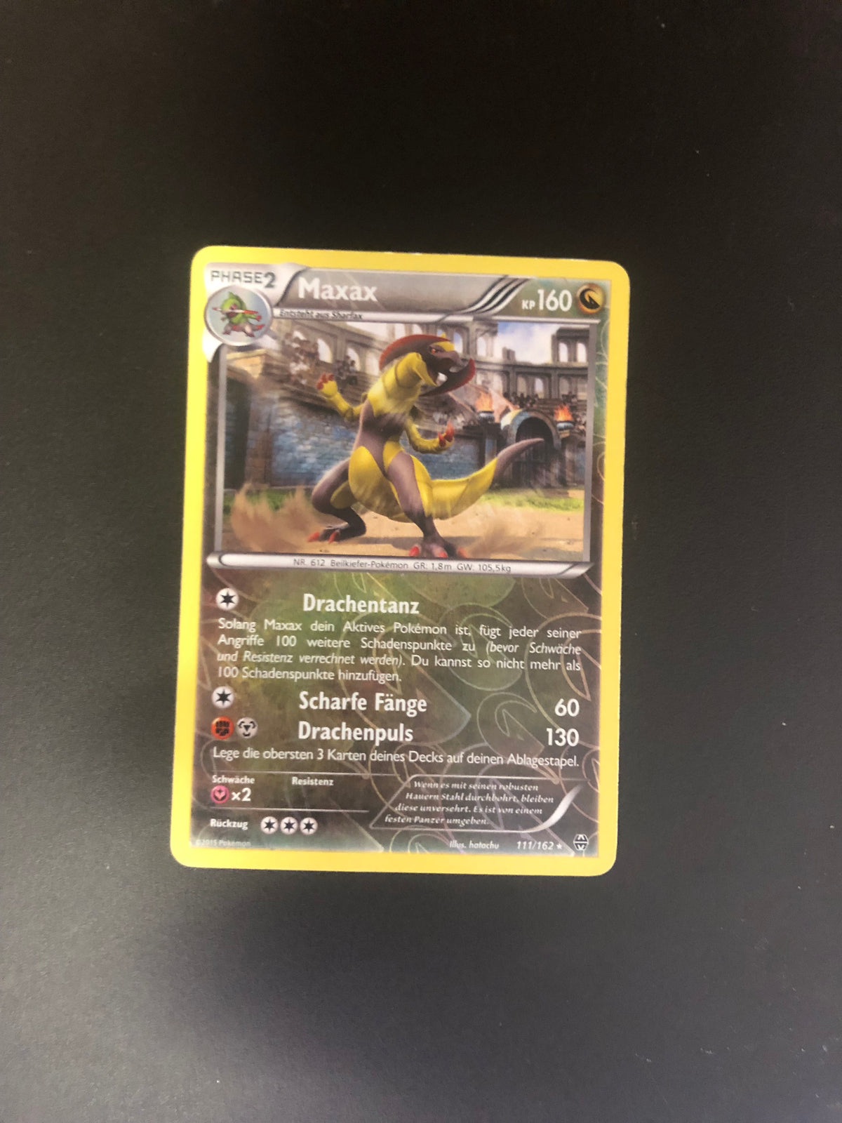 Pokemon Karte Revers Maxax 111/162 Deutsch