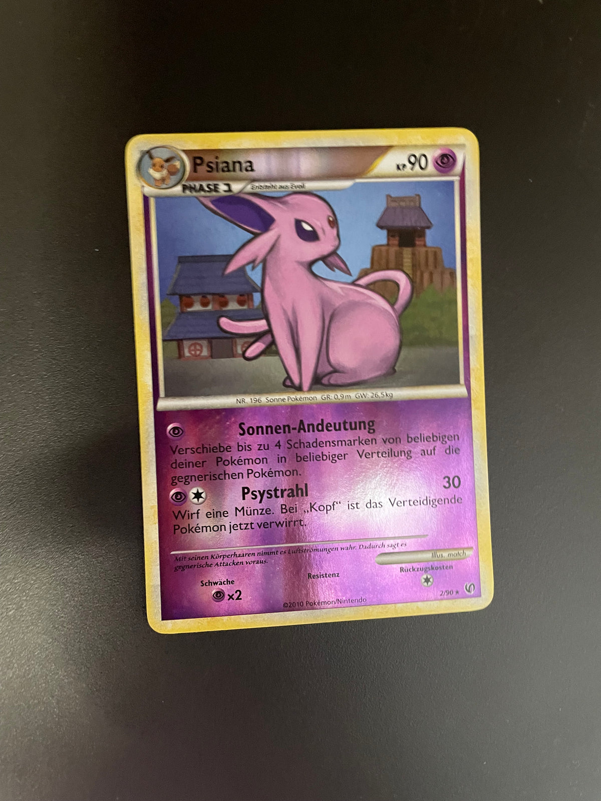 Pokemon Karte Revers Psiana 2/90 Deutsch