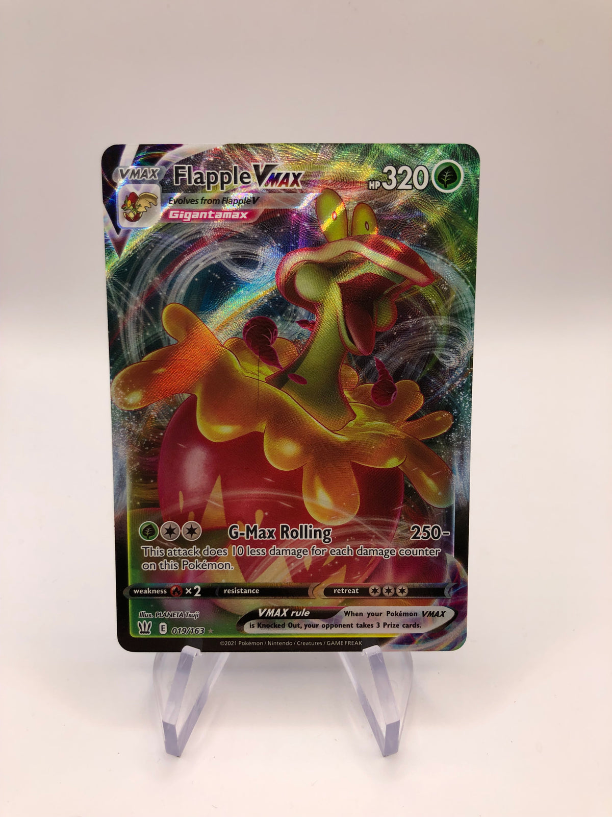 Pokemon Karte Vmax Flapple 19/163 Englisch
