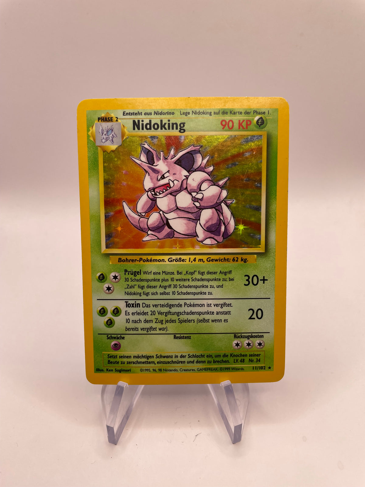 Pokemon Karte Holo Nidoking 11/102 Deutsch