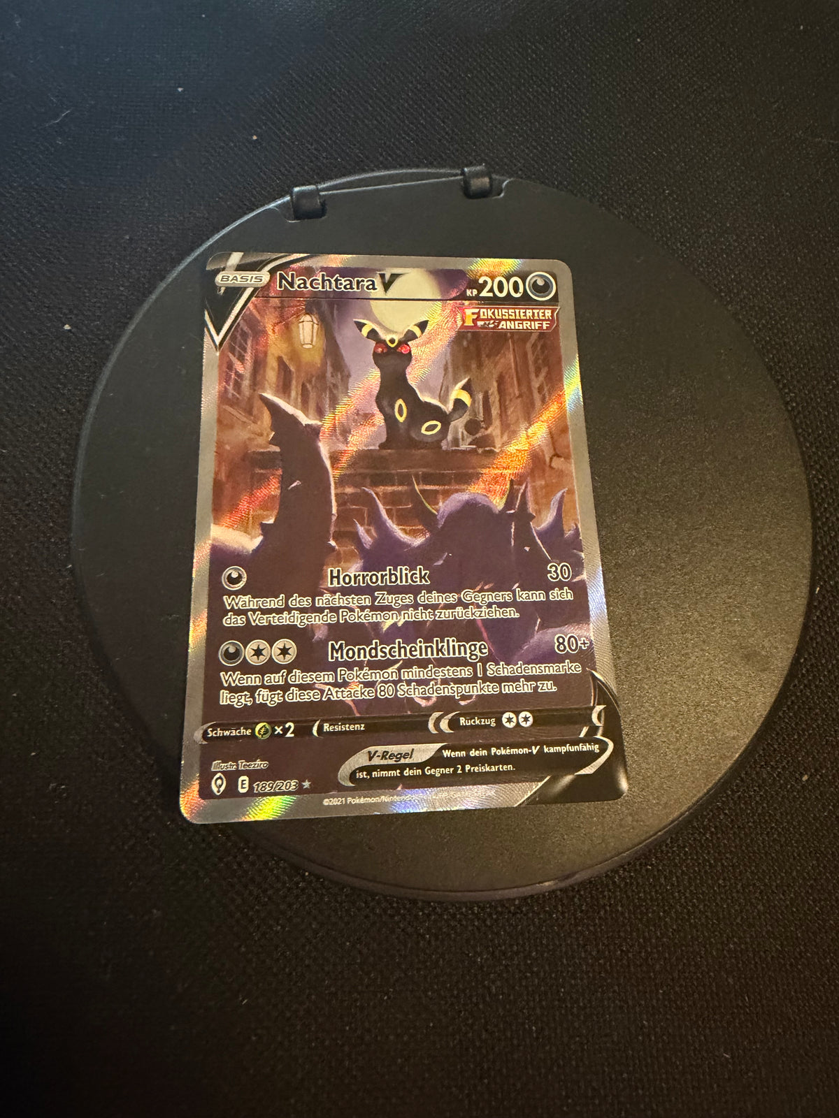 Pokemon Karte Alt Art Nachtara 189/203 Deutsch