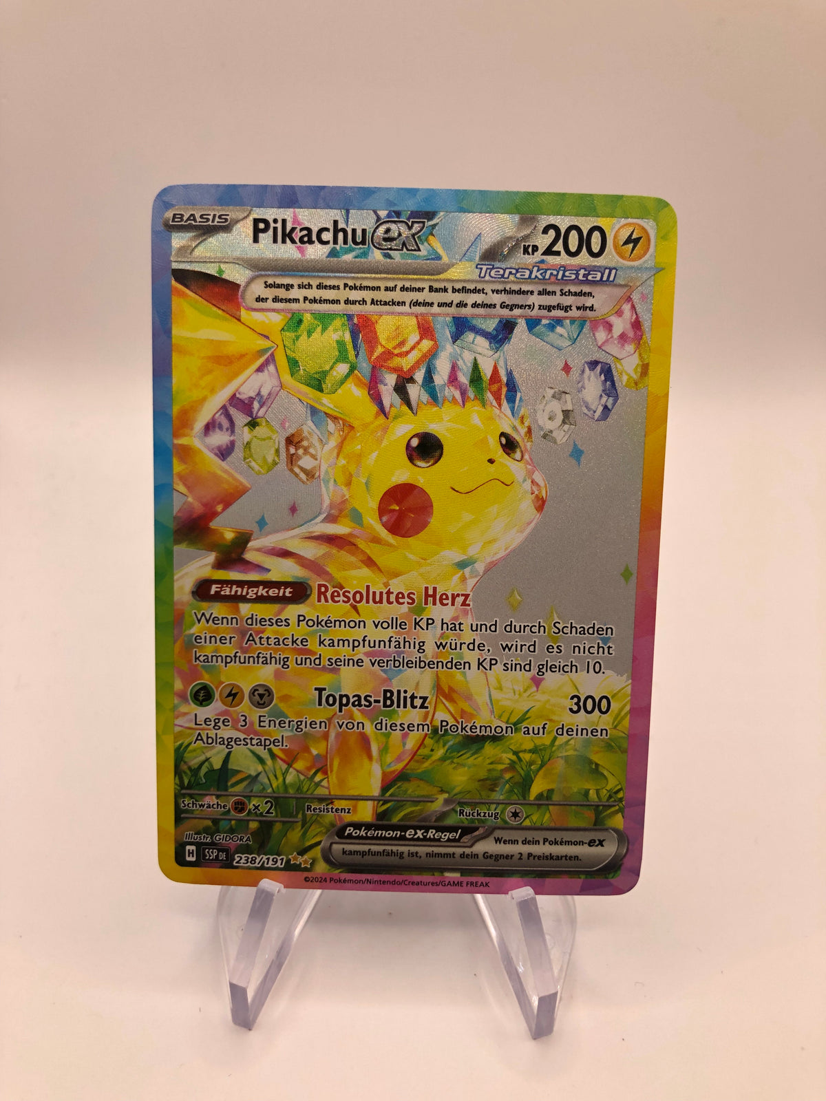 Pokemon Karte EX Alt-Art Pikachu 238/191 Deutsch