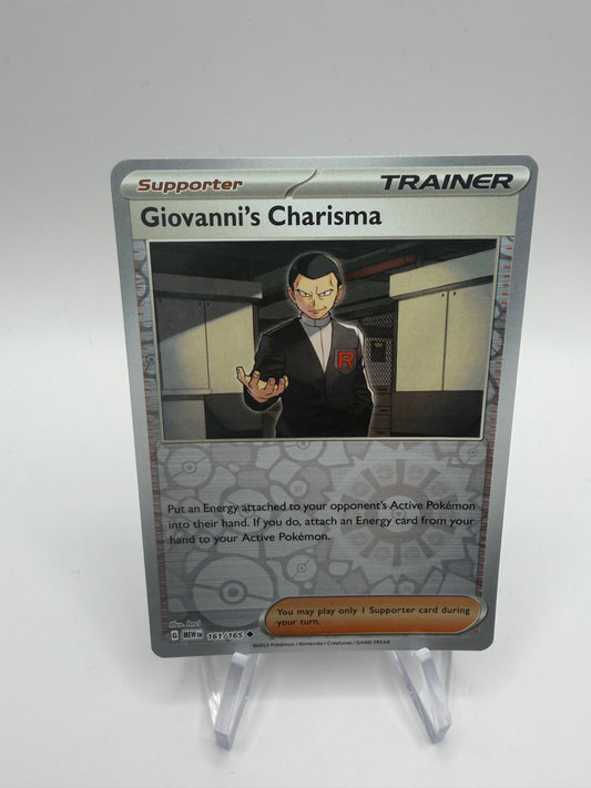 Pokemon Karte Reverse 151 Giovanni's Charisma 161/165 Englisch