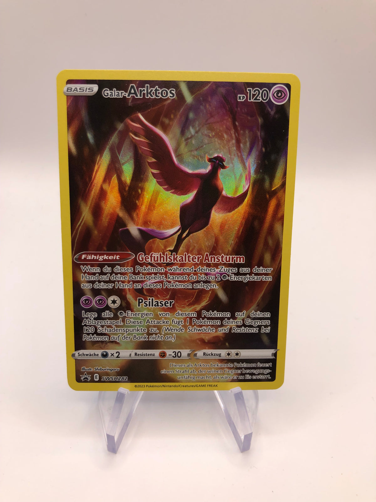 Pokemon Karte Promo Art-Rare Arktos SWSH282 Deutsch