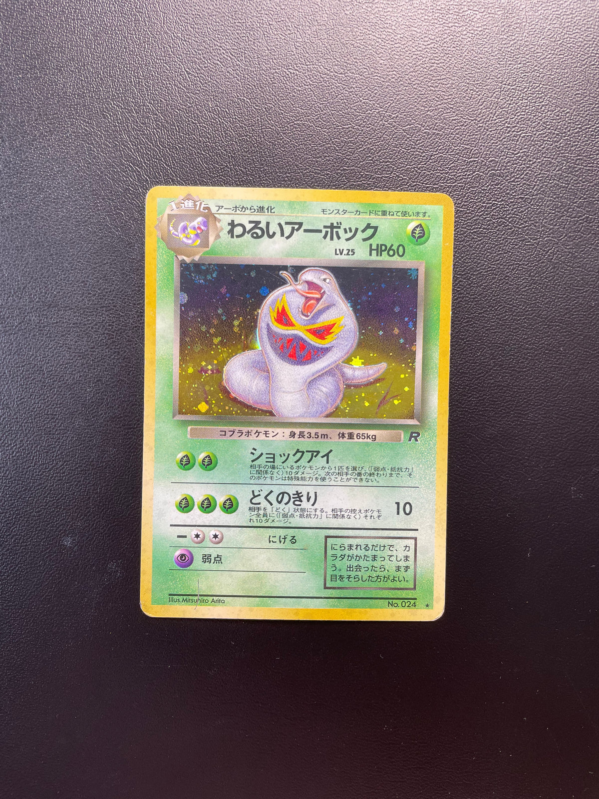 Pokemon Karte Holo Dark Arbok No.24 Japanisch