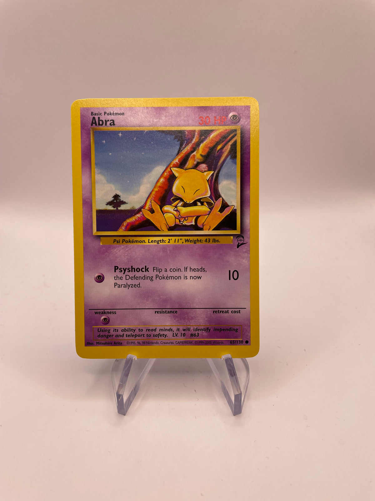 Pokemon Karte Base Set 2 Abra 65/130 Englisch