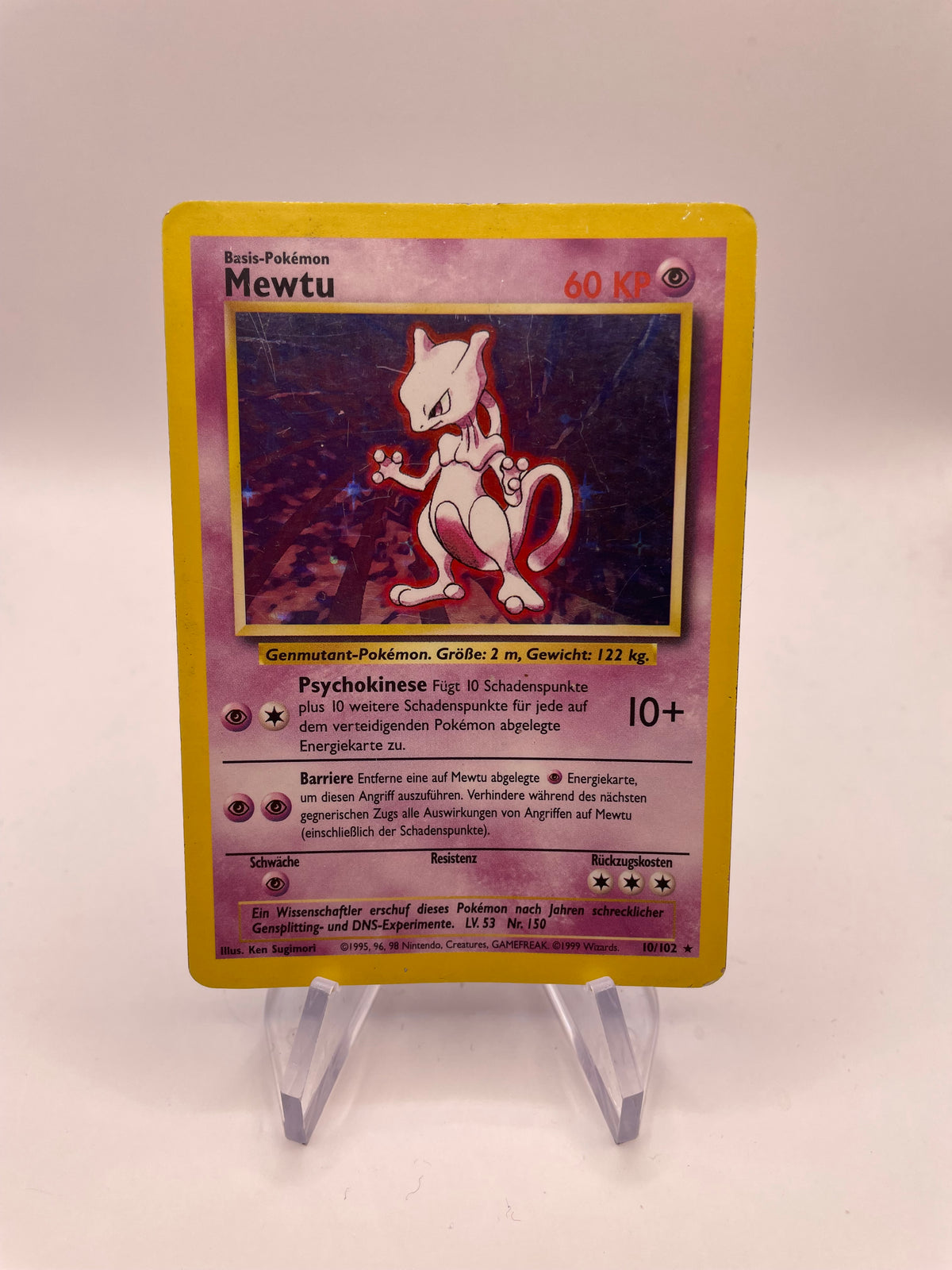 Pokemon Karte Holo Mewtu 10/102 Deutsch