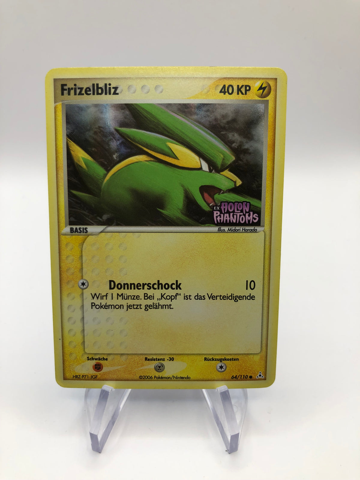 Pokemon Karte Revers Stamp Frizelbliz 64/110 Deutsch
