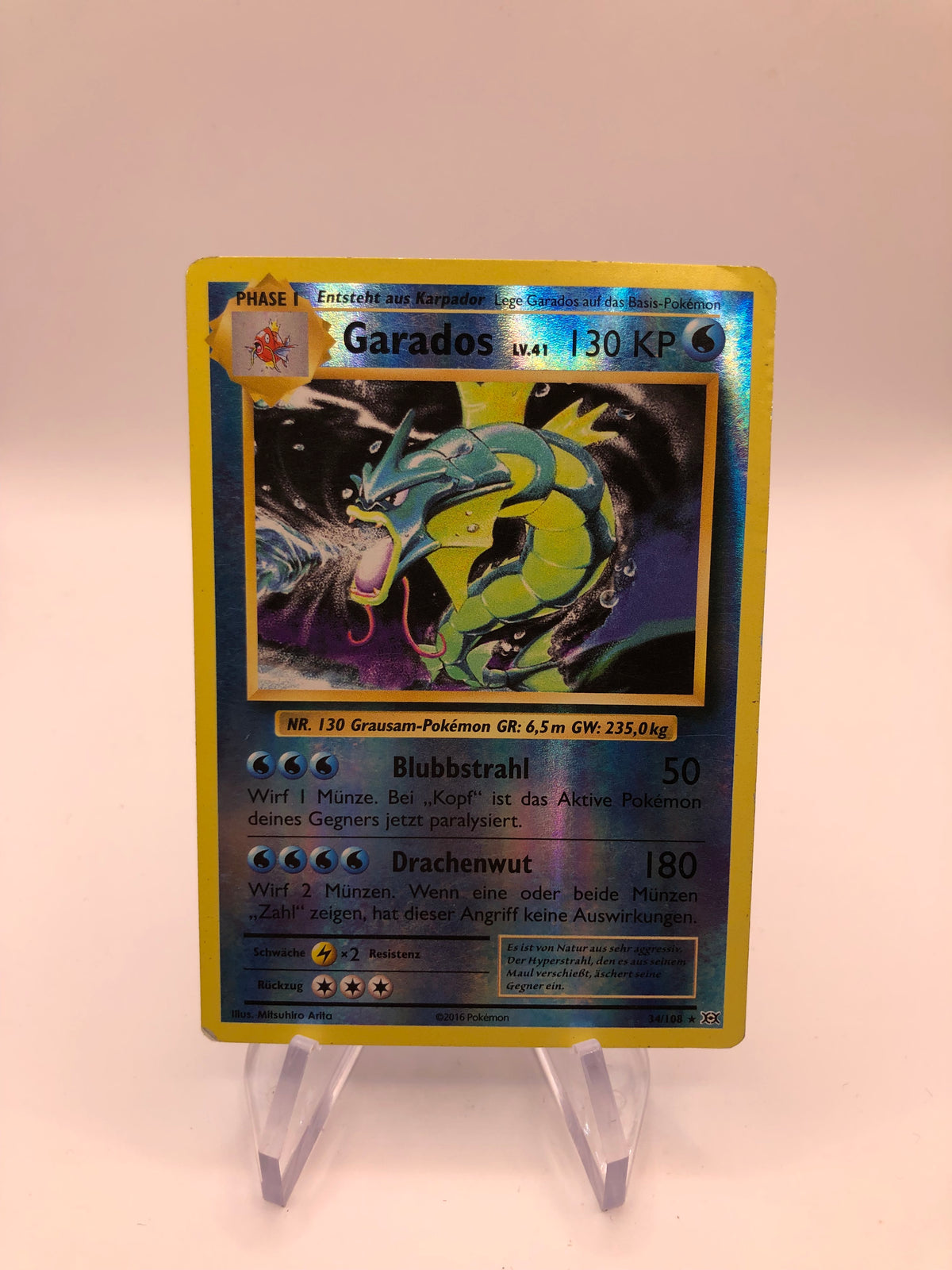 Karte Revers Garados 34/108 Deutsch