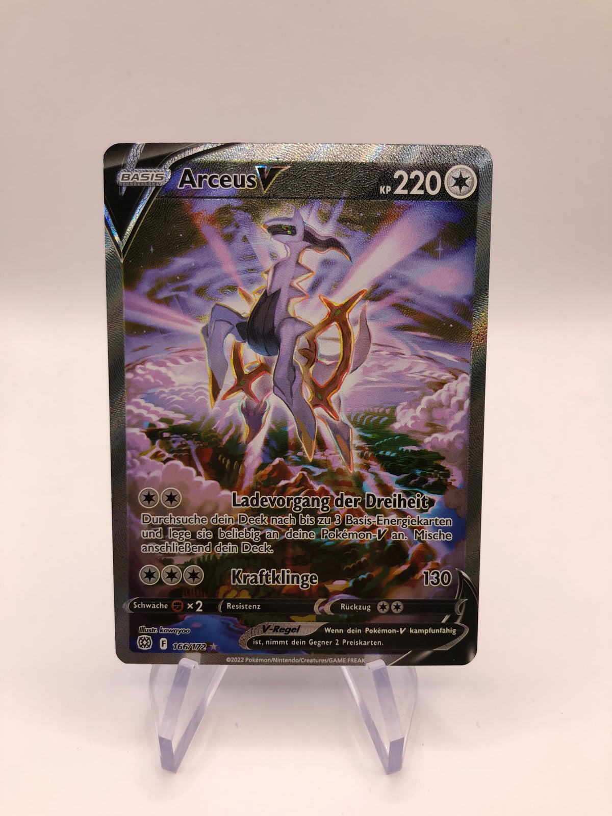 Pokemon Karte V Alt-Art Arceus 166/172 Deutsch