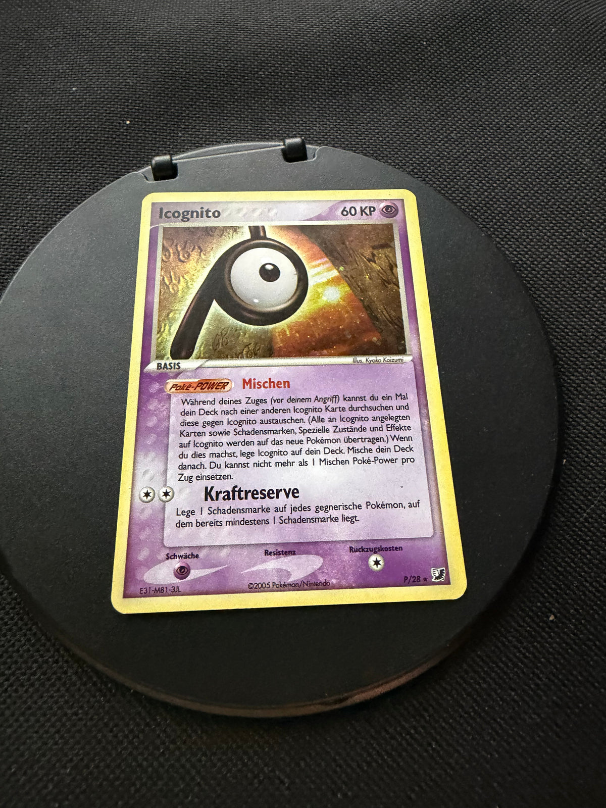 Pokemon Karte Holo Icognito P/28 Deutsch