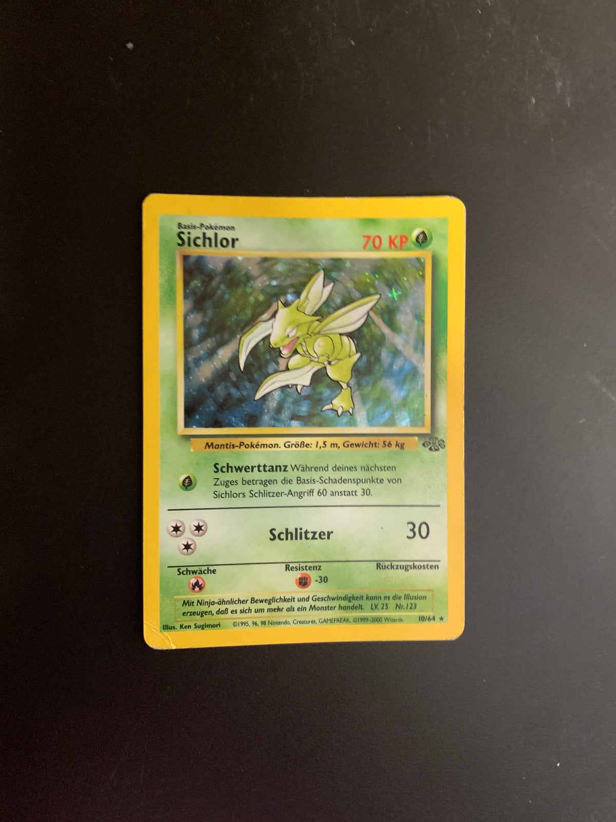 Pokemon Karte Holo Dschungel Sichlor 10/64 Deutsch