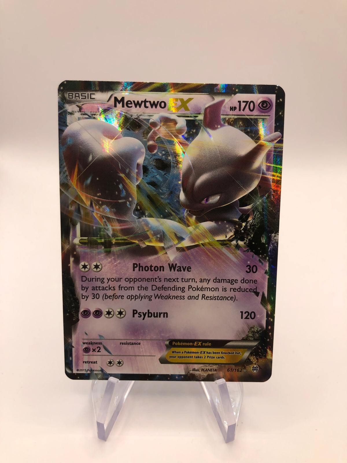 Pokemon Karte EX Mewtwo 61/162 Englisch