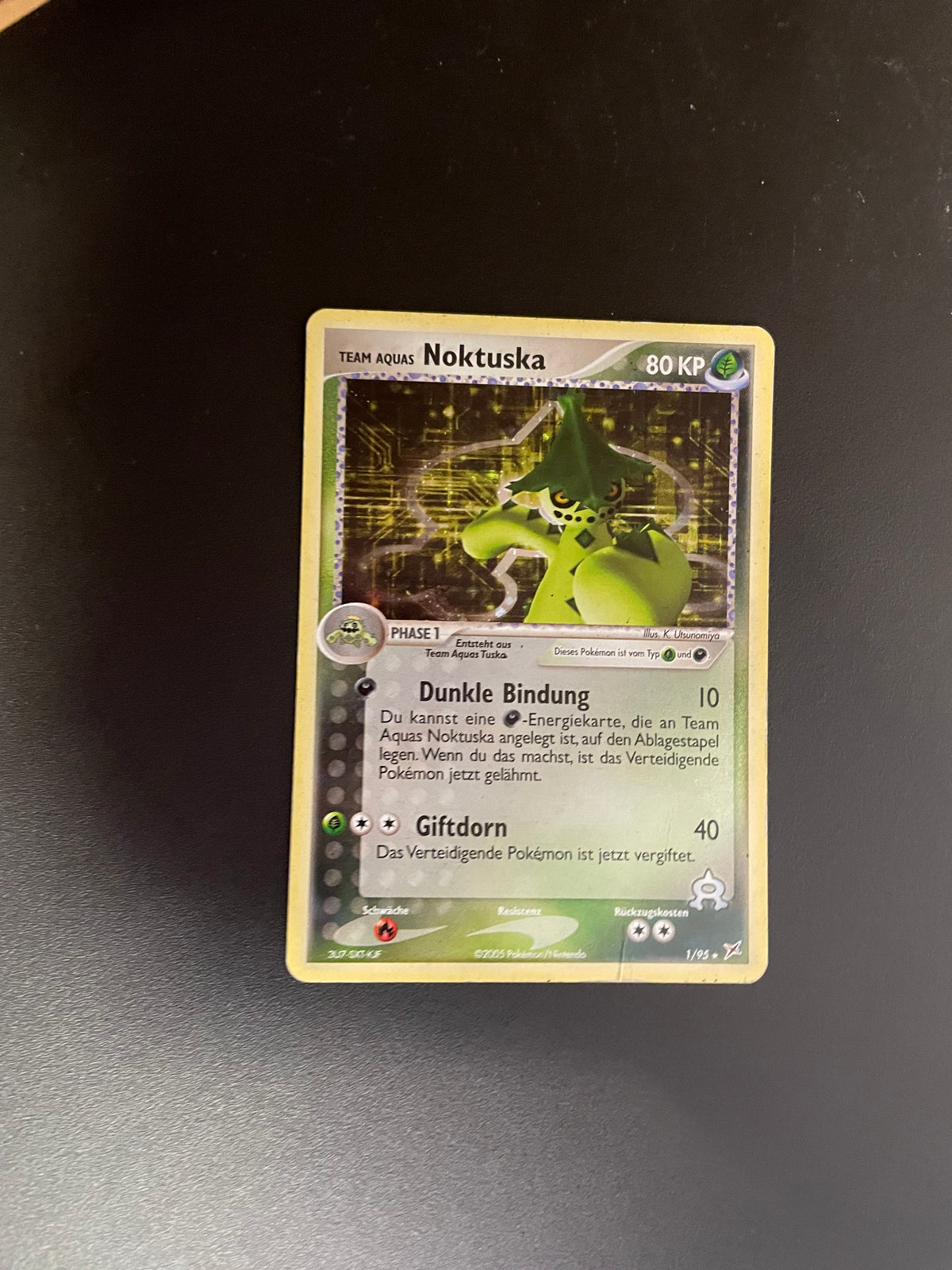 Pokémon Karte Holo Noktuska 1/95 Deutsch