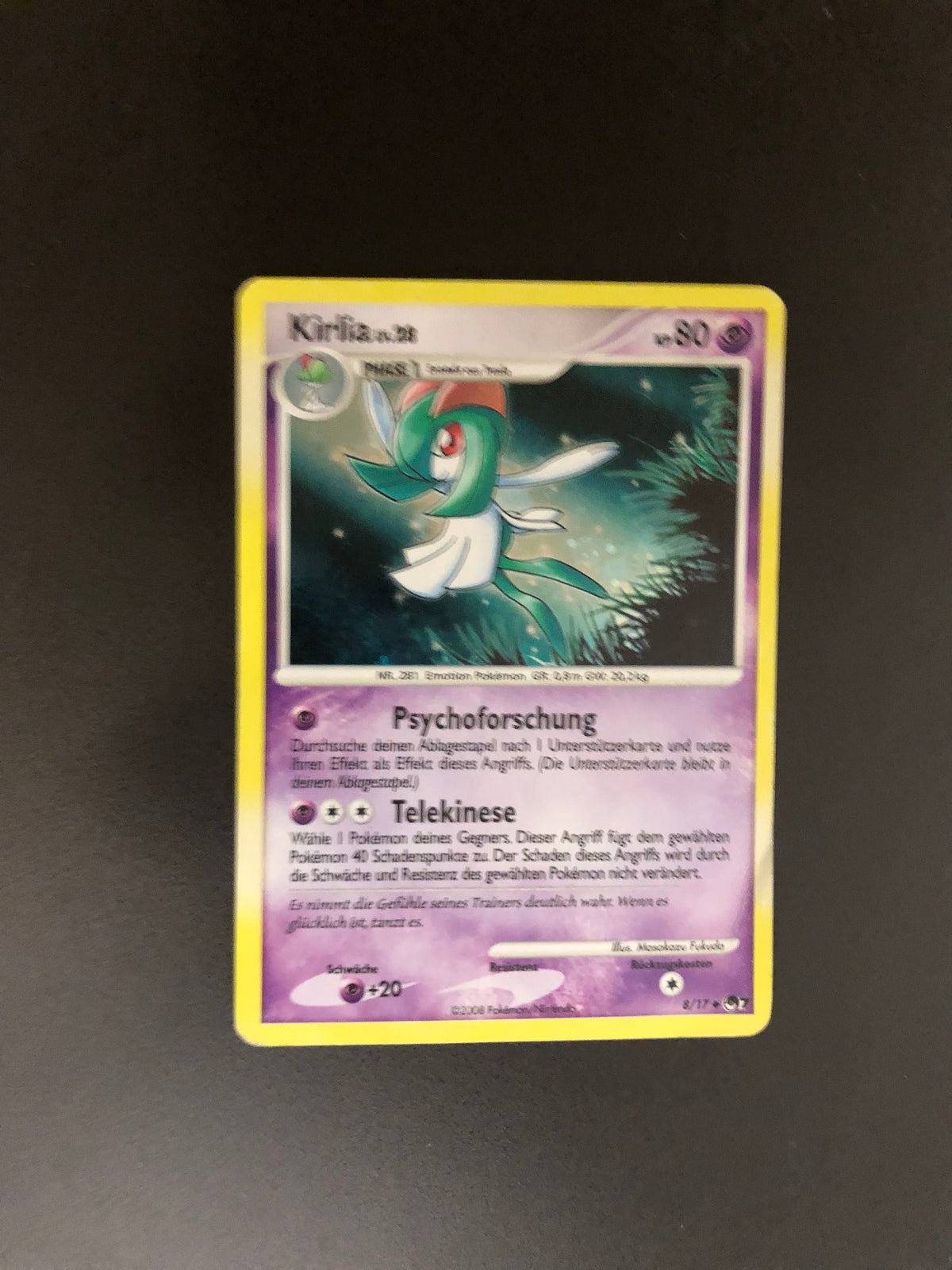 Pokemon Karte Holo Kirlia 8/17 Deutsch