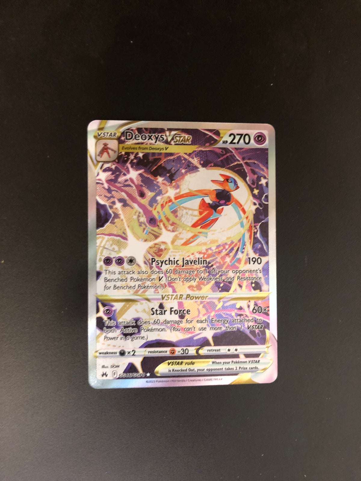 Pokemon Karte Vstar Alt-Art Deoxys GG46/GG70 Englisch