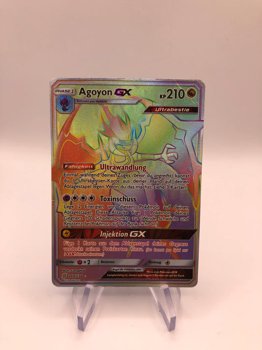 Pokemon Karte GX Rainbow Agoyon 249/236 Deutsch