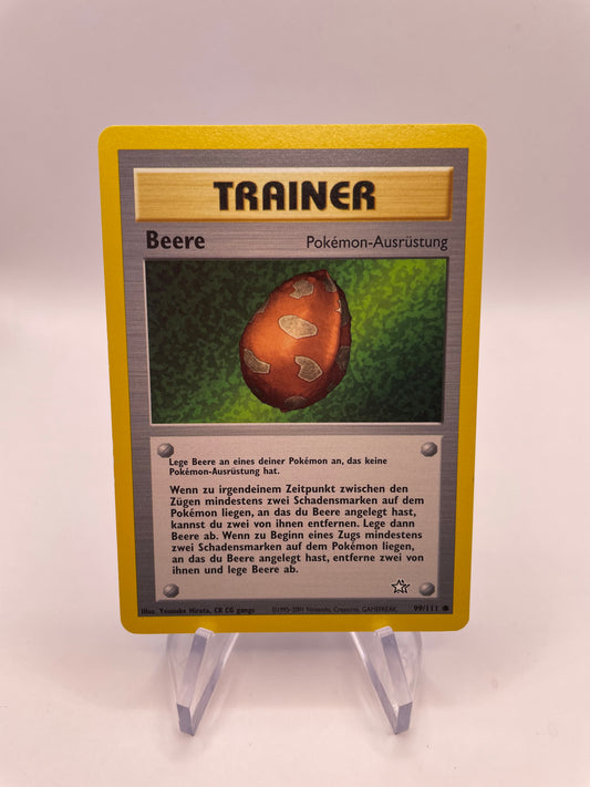 Pokemon Karte Beere Neo Genesis 99/111 Deutsch