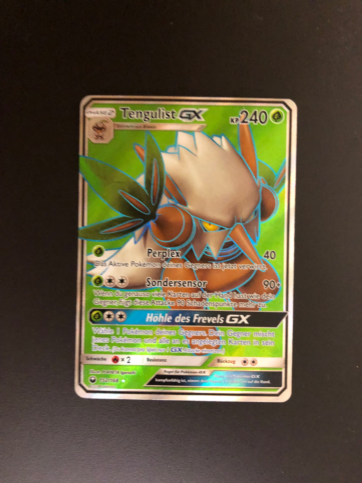 Pokemon Karte GX Fullart Tegulist 152/168 Deutsch