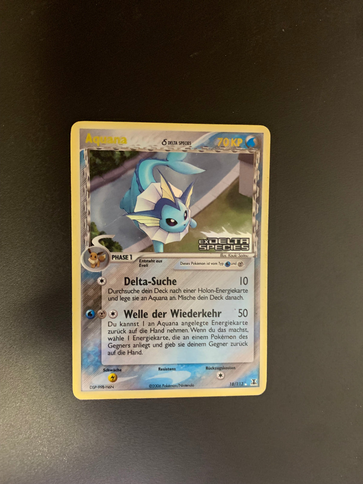 Pokemon Karte Delta Species Aquana 18/113 Deutsch
