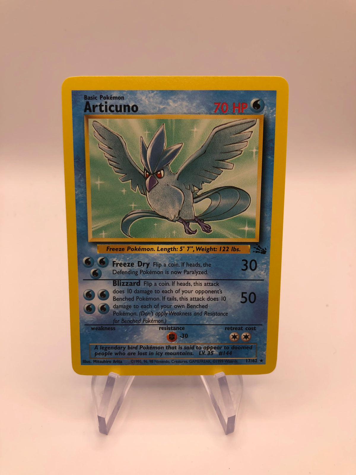 Pokemon Karte Fossil Arktos 17/62 Englisch