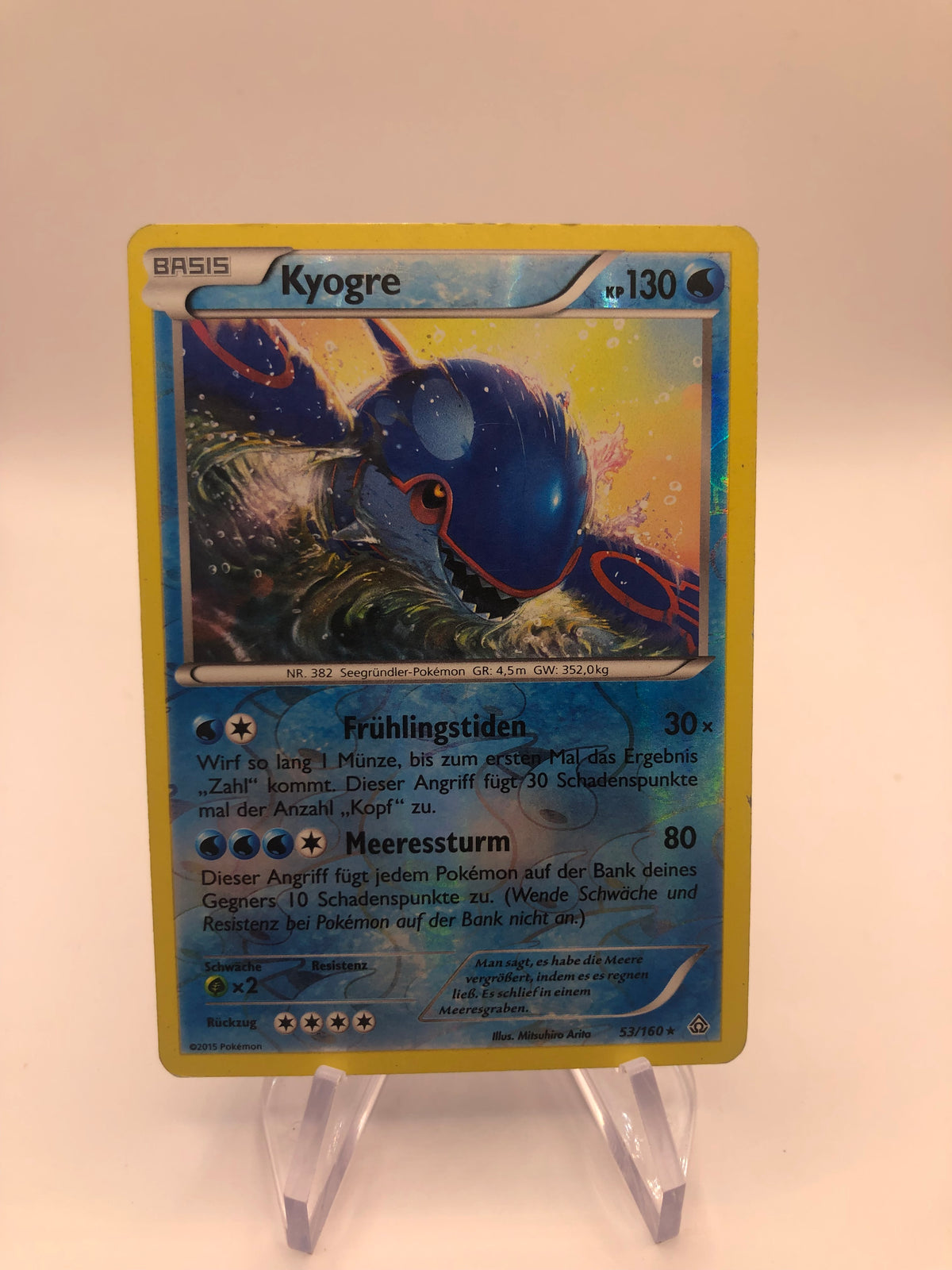 Pokemon Karte Holo Kyogre 53/160 Deutsch
