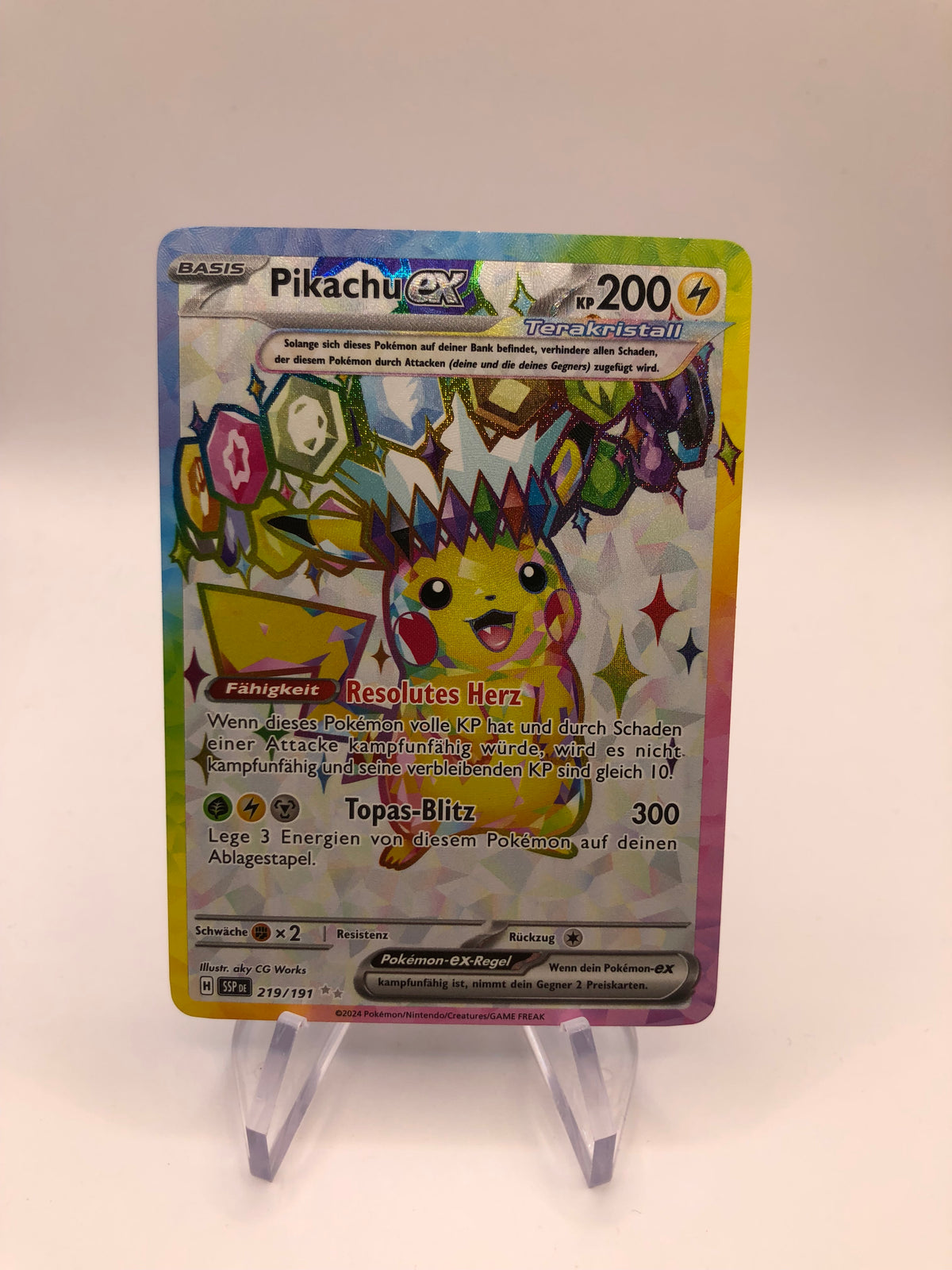 Pokemon Karte EX Pikachu 219/191 Deutsch