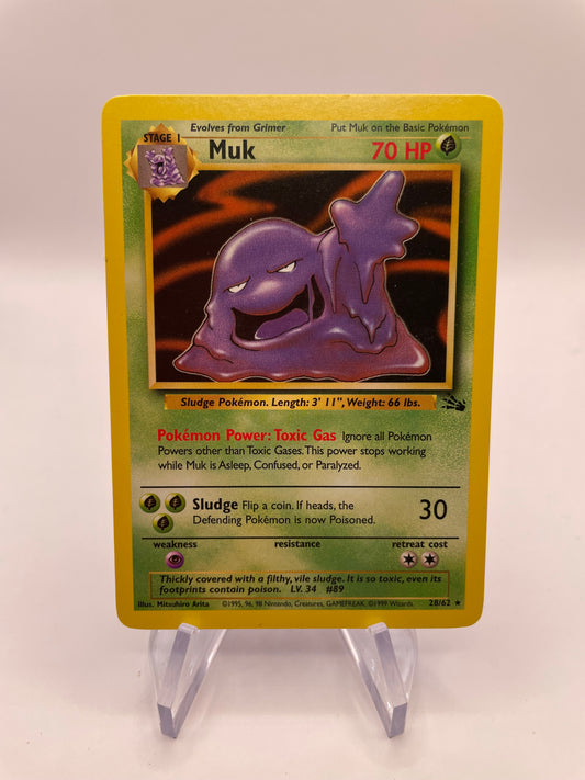 Pokemon Karte Muk 28/62 Fossil Englisch