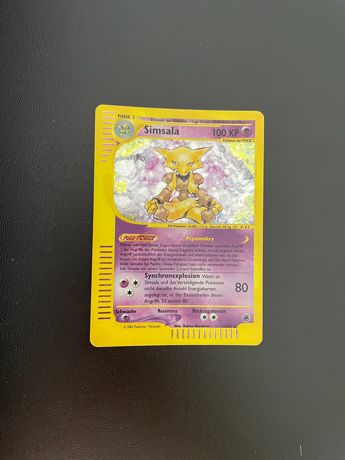 Pokemon Karte E-Series Simsala 1/165 Deutsch