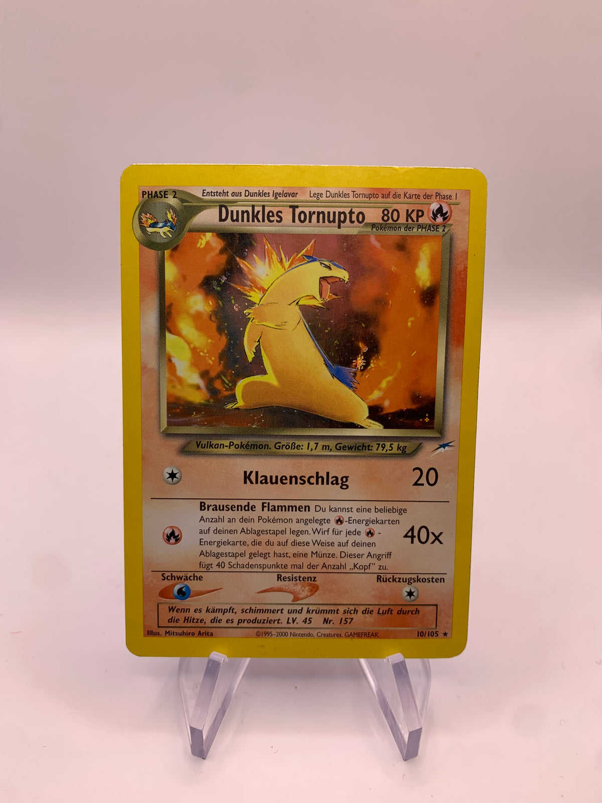 Pokemon Karte Holo Dunkles Tornupto 10/105 Deutsch
