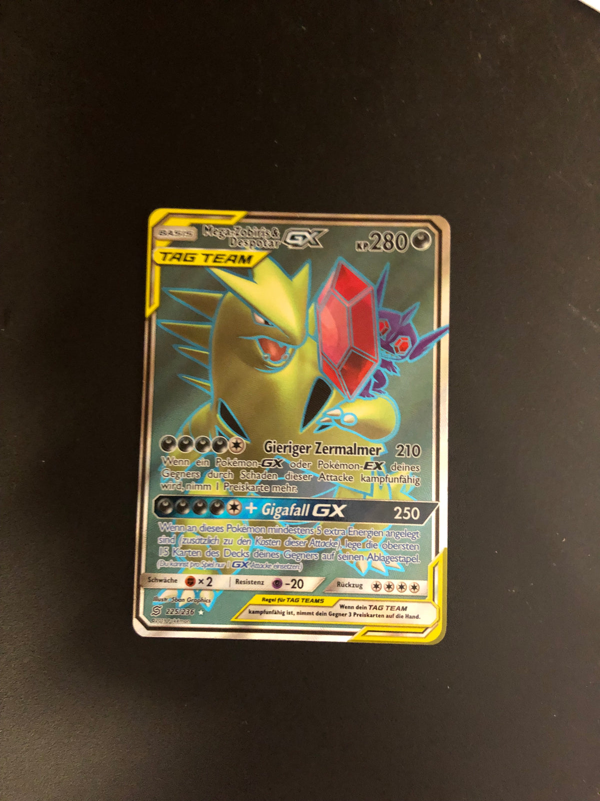 Pokemon Karte GX Tag Team Mega-Zobiris & Despotar 225/236 Deutsch