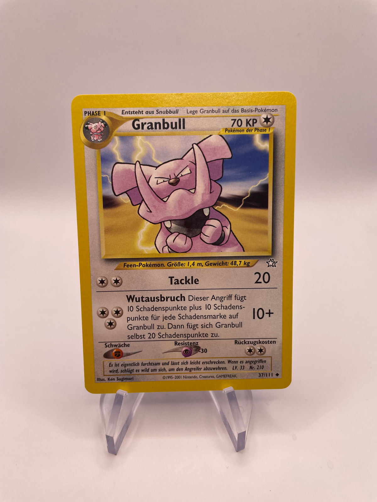 Pokemon Karte Granbull Neo Genesis 37/111 Deutsch