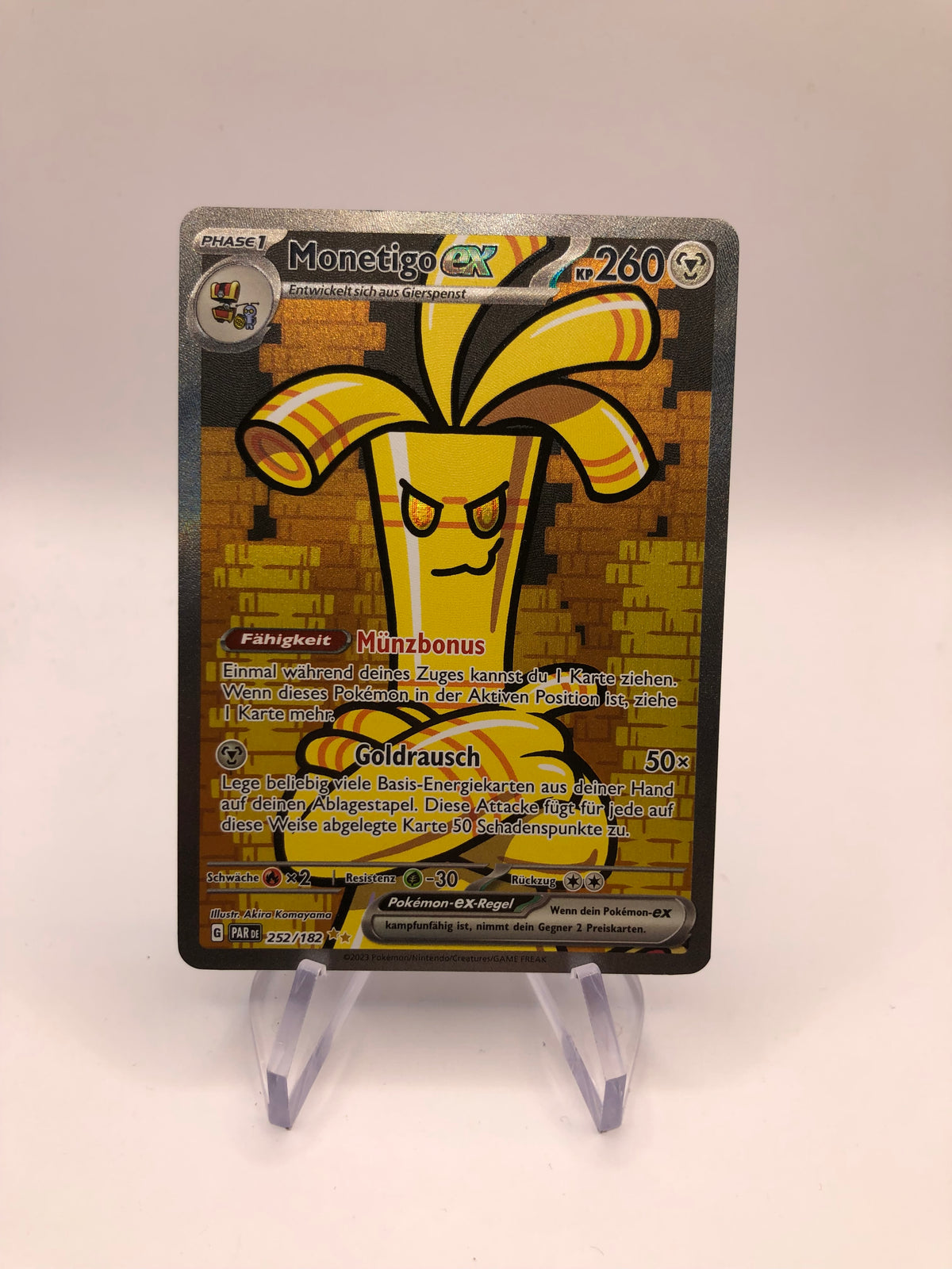 Pokemon Karte Alt-Art EX Monetigo 252/182 Deutsch