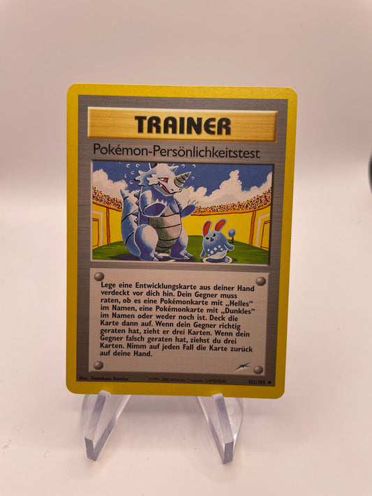 Pokemon Karte Neo Destiny Trainer Pokemon-Persönlichkeitstest 102/105 Deutsch