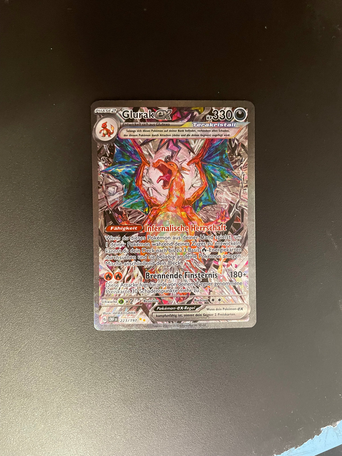 Pokemon Karte ex Alt-Art Glurak 223/197 Deutsch