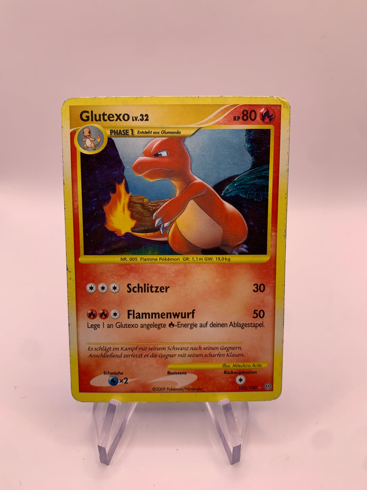 Pokemon Karte Holo Glutexo 102/100 Deutsch