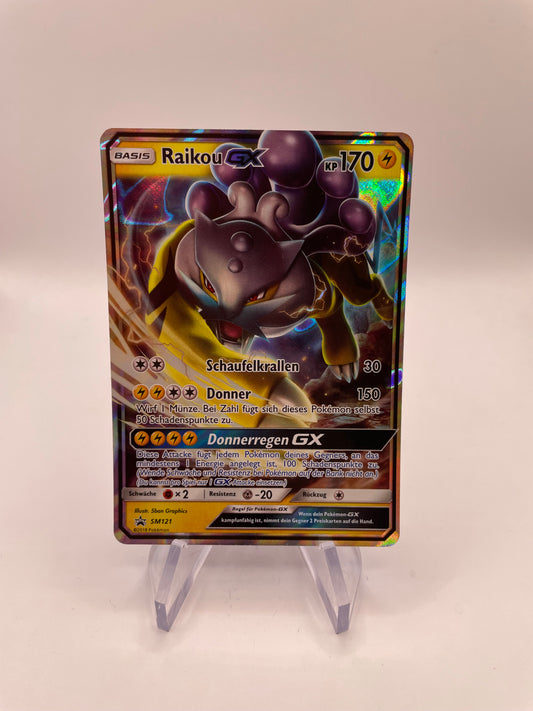 Pokemon Karte GX Raikou SM121 Deutsch