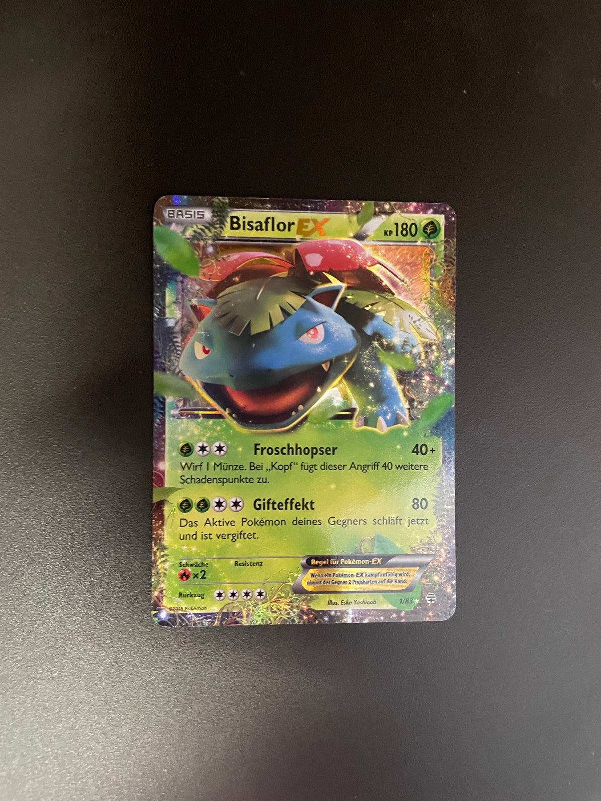 Pokemon Karte EX Bisaflor 1/83 Deutsch