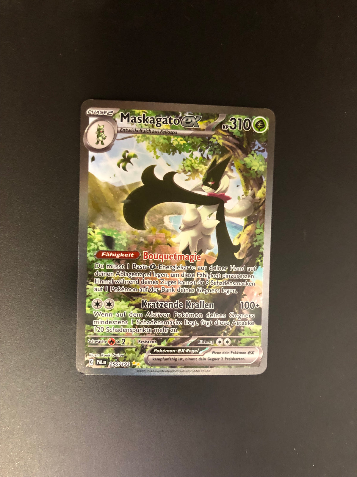 Pokemon Karte EX Alt-Art Maskagato 256/193 Deutsch