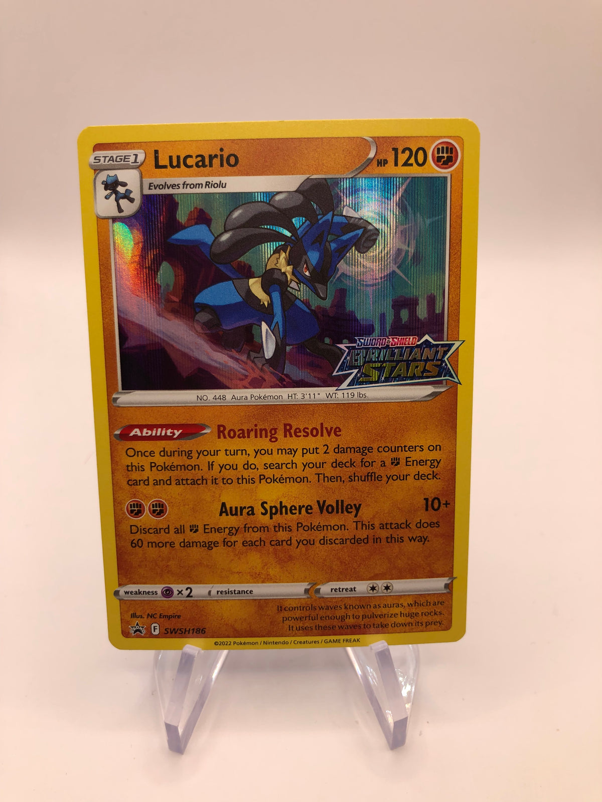 Pokemon Karte Stamp Lucario  SWSH186 Deutsch