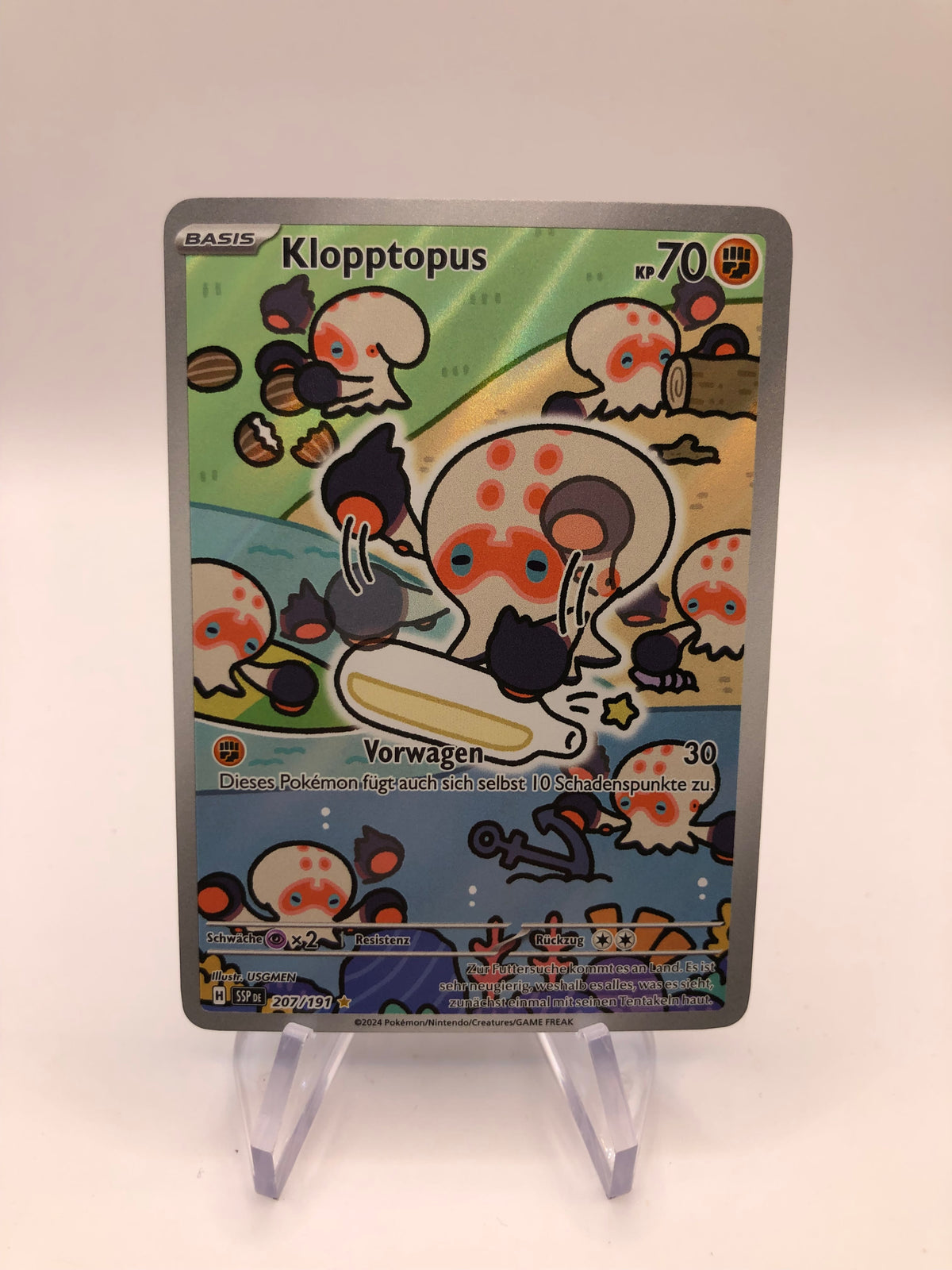 Pokemon Karte Art Rare Klopptopus 207/191 Deutsch