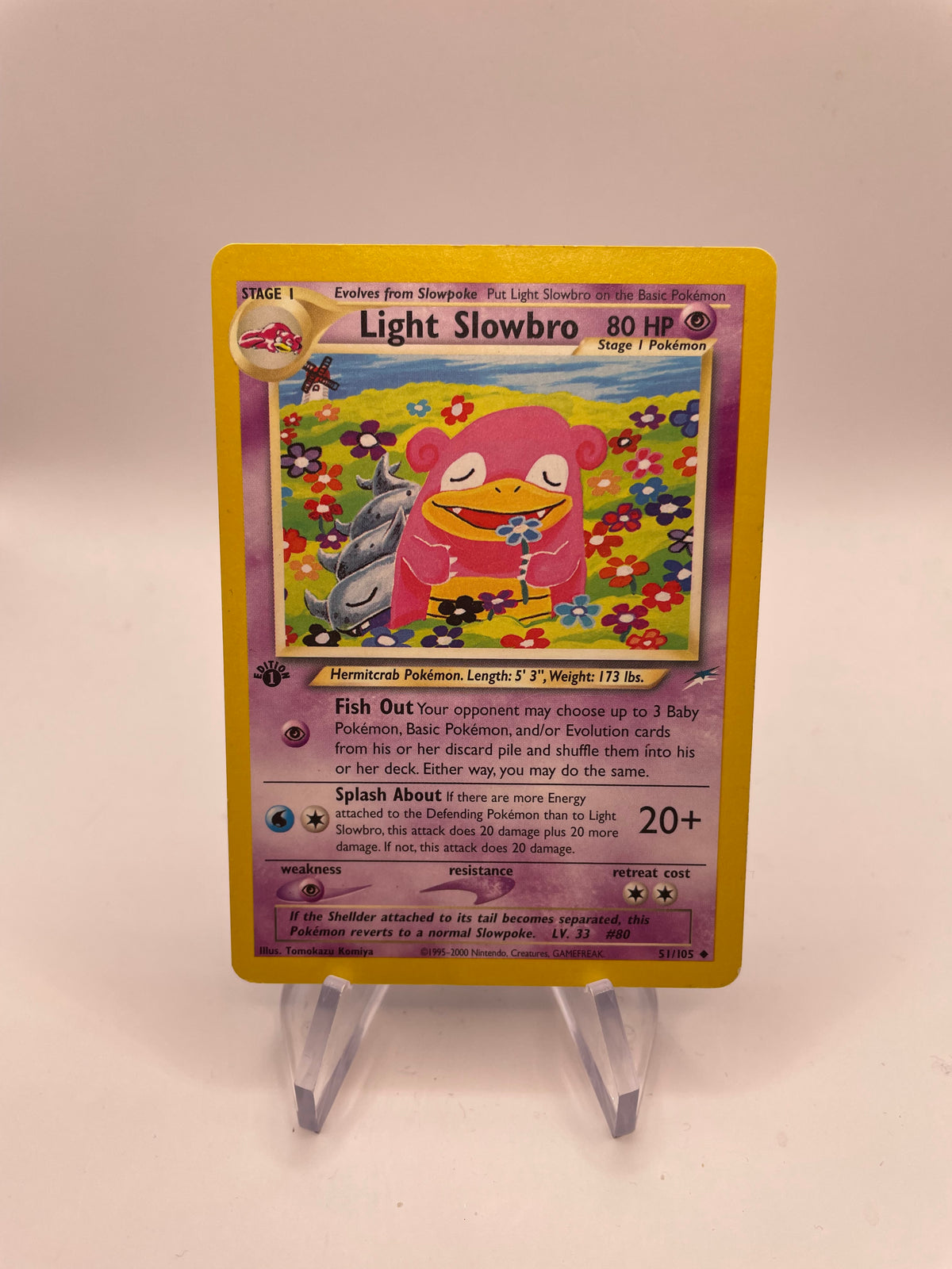 Pokemon Karte Neo Desteny 1.Edition Helles Lahmus 51/105 Englisch